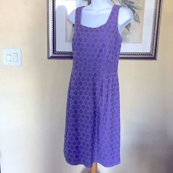 Designer Lavender Eyelet Dress, size 6 - Picture 1 of 5